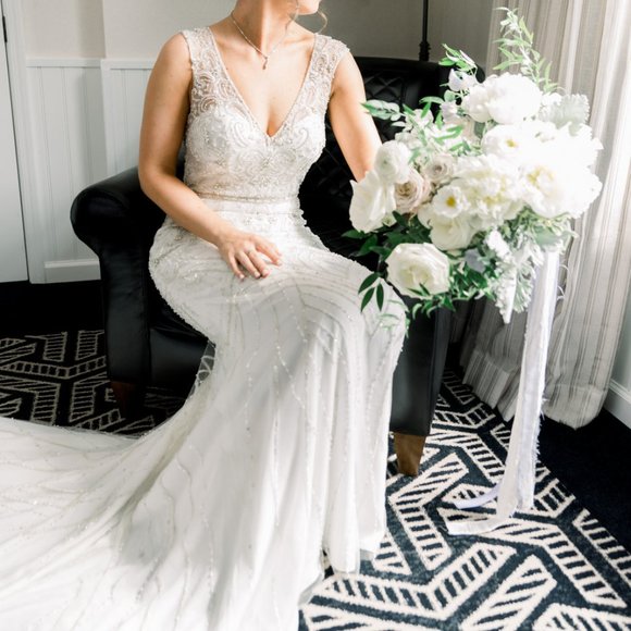 Kitty Chen Dresses & Skirts - Kitty Chen Maddie Unaltered Wedding Dress Size 10